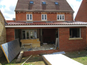 Work progresses and the extension starts to take shape.
