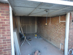 Garage conversion - before.