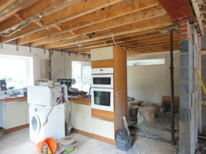 Work commences - Garage conversion, kitchen refurbishment.